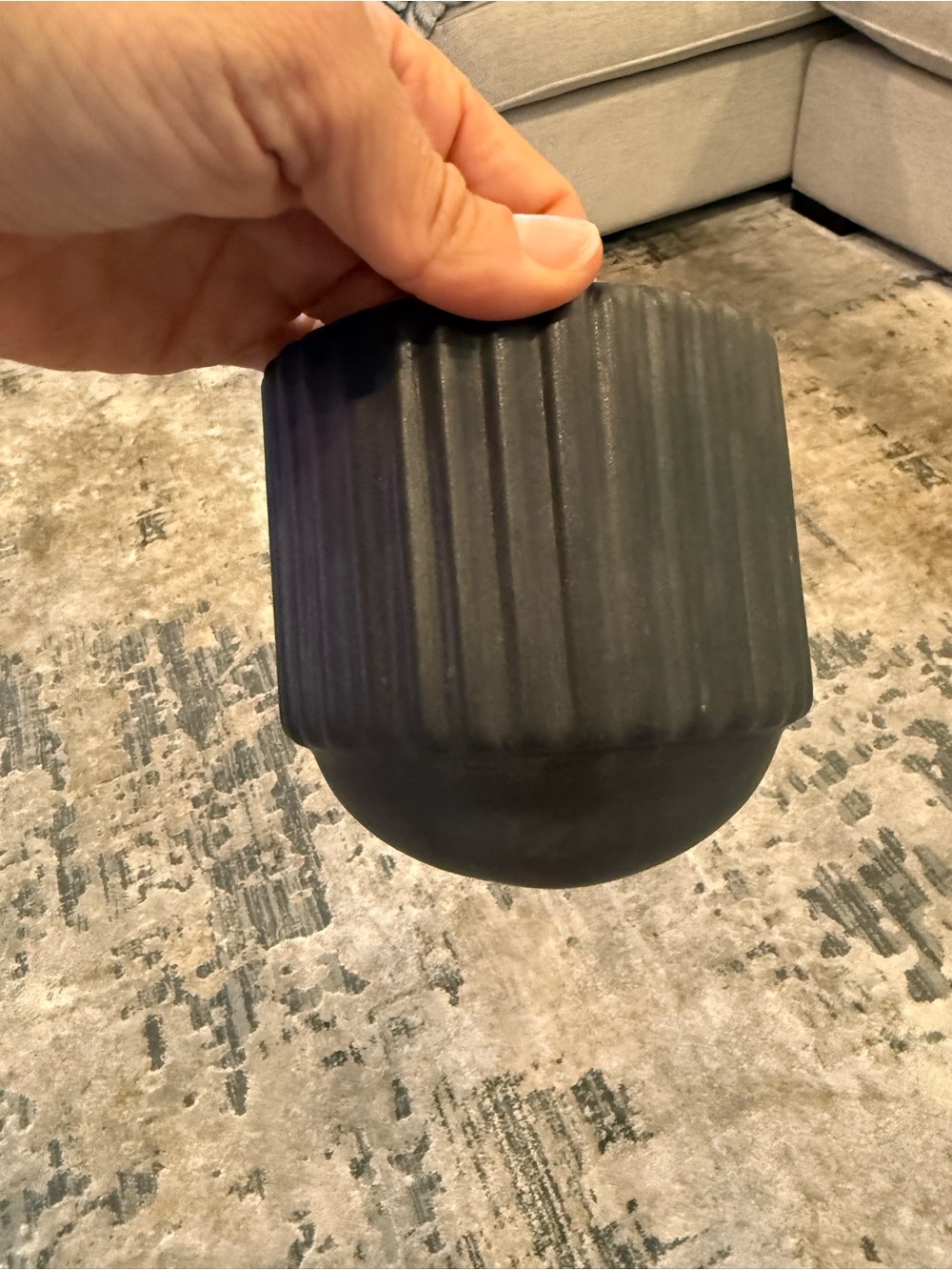 NWT West Elm Fluted Wall Planter Modern Ribbed Matte Black Ceramic Planter
